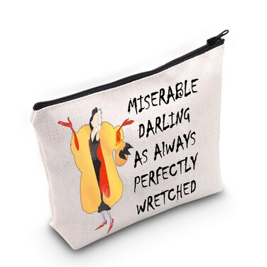 TSOTMO Villains Gift Evil Queen Gift Cruella Makeup Bag Woman Magic Gift Movie Merchandise Gifts For Cruella Fans