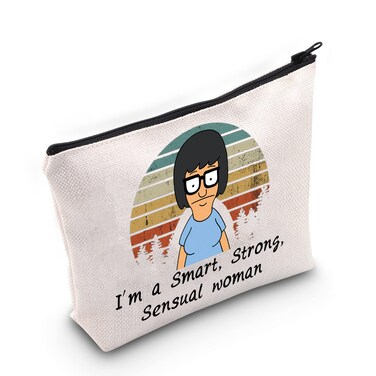 TSOTMO Tina Belcher Zipper Makeup Case - Burgers Inspired Gift For Tina Fans - Cartoon Gift - TV Show Merch