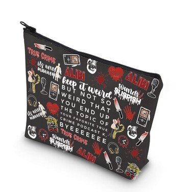 TSOTMO Morbid Crime Inspired Gift True Crime Club Makeup Bag True Crime Fan Zipper bag