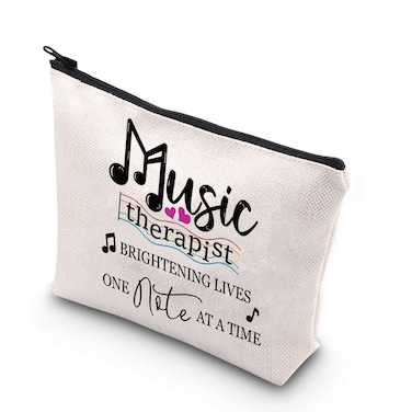 TSOTMO Music Therapist Gift Brightening Lives One Note At A Time Music Therapist Teacher&rsquo;s Day Zipper Pouch Makeup Bag (Music therapist)