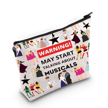 TSOTMO Musicals Gift Theatre Life Gift Musicals Zipper Pouch Cosmetic Bag For Actor Drama Theater Gift Musical Theatre Gift For Musical Lovers (about Musicals)