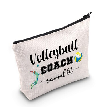 TSOTMO Volleyball Coach Cosmetic Case, Polyester, Zipper, Volleyball Coach