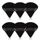 6Pcs Triangle Powder Puff,Soft Velour Face Makeup Sponge Powder Puffs,Loose Powder Cosmetic Foundation Mineral Powder Wet Dry-Black