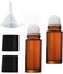 2Pcs Brown 30ml Glass Essential Oil Roller Bottles,Perfume Roller,Refillable Roll on Bottles Container Empty Deodorant Rollerball Beauty and Personal Care Tools for Fragrance Cosmetics Roll on ottles
