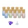 10pcs 3ml Mini Roller Bottles for Essential Oils, Multi-Color Glass Roll-on Bottles Perfume Vials with Stainless Steel Roller Ball &amp; Funnels &amp; Opener, Cosmetics Small Container