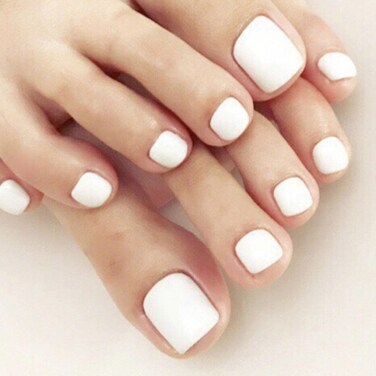White Toenails Press on 24 Pcs Fake Toenails Artificial Toe Nails Press on Full Cover Press on Toes Nails Matte Toenail Press ons Summer Cute Glue on Toenails for Women