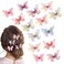 18 Pcs Glitter Hair Butterfly Clips with Rhinestones, Butterfly Hair Clips for Girls Women, Small Fancy Butterfly Hair Pins Fairy Cosplay Butterfly Hair Clips Hair Accessories for Kids