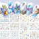 12 Sheets Summer Nail Art Stickers Decals Ocean World Water Transfer Nail Decals Seahorse Mermaid Conch Jellyfish Designs Nail Sticker Supplies DIY Manicure Cartoon Decorations for Women Girls