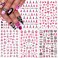 6Sheets Breast Cancer Nail Art Stickers Decals Pink Ribbon Breast Cancer Awareness Heart Designs Nail Sticker 3D Self-Adhesive Letter Nail Art Supplies for Women Girls DIY Manicure Decorations