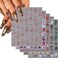 5 Sheets Christmas Nail Art Stickers Decals Xmas 3D Self-Adhesive Nail Stickers Gingerbread Man Elk Candy Cane Christmas Tree Snowman Gnome Nail Decals for Nail Art Winter Nail Supplies Decorations