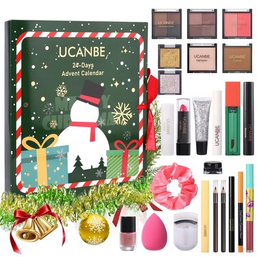 UCANBE Makeup Advent Calendar 2024 for Women Teens Girls, 24 Piece Christmas Holiday Gift Sets, Beauty &amp; Cosmetic Surprises Countdown