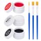 Clown Makeup Kit-Black White and Red Face Paint with 3 Brushes,Face Painting Kit Professional for Joker Zombie Vampire Skeleton Halloween,Non Toxic Water Activated Facepaint for Kids and Adults