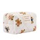 uekeboag Cute Small Quilted Cotton Makeup Pouch for Women and girls,Coquette Quilted Toiletry Bag,Animal Coquette Mini Bag, Kawaii Travel Cosmetic Bags(01Little Bear)