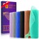 6 Pieces African Bath Sponge African Net Long Net Bath Sponge Exfoliating Shower Body Scrubber Back Scrubber Skin Smoother,Great for Daily Use (Purple, Gray, Blue, Black, Brown, Green)