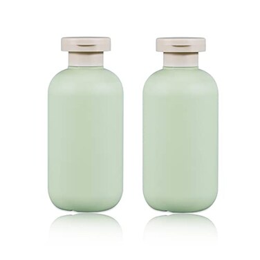 6.8oz Squeeze Bottles with Flip Cap, Refillable Plastic Travel Bottles for Creams, Lotion, Shampoo, Conditioner (2 Pcs)