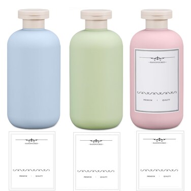3 PACK Travel Shampoo Bottle, Empty Plastic Squeeze Bottles 6.8oz with Flip Cap, Lotion Container for Toiletries Travel Size Shampoo and Conditioner
