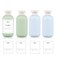 6.8 oz Plastic Travel Shampoo Bottles, Refillable Flip Cap Squeeze Bottles for Toiletries, Large Leakage-proof Travel Shampoo and Conditioner Container (Blue and Green)