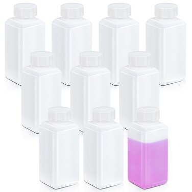 Leak Proof Plastic Bottles with Screw Caps for Travel, 4oz/120ml Food Grade Airtight Plastic Bottles Containers for Liquids Oils (Translucent, 10 Pcs)
