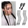 18inch Synthetic Wig Braids Long Boxing Braid Clip in Hair Extensions Mixed Pink Gray Blue Pony Tail Braids Hairpiece for Girls Women Kids (Natural Black)
