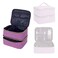 Nail Polish Organizer, Handheld Double Layer Organizer Holds 30 Bottles (15 ml/0.5 floz) with Adjustable Dividers for Nail Polish Small Manicure Lamp Manicure Tools Essential and Travel,Purple