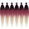 Pre Stretched Braiding Hair Ombre Black Burgundy 613 Knotless Prestretched Braiding Hair 26 inch Micro Itch-Free Yaki Long Braids