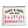 Gymnastics Gifts Makeup Bag Gymnastics Gifts for Women Cheerleader Gymnast Cosmetic Bag Just a Girl Who Loves Gymnastics Zipper Makeup Pouch Gift
