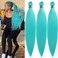Mint Green Braiding Hair Pre Stretched Kanekalo Braiding Hair Extensions for Braiding Box Braids Synthetic Knotless Prestretched Pre Sectioned Braiding Hair 26 inch