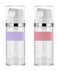 2Pcs 50ml/1.7oz Clear Airless Pump Bottles Empty Refillable Travel Vacuum Makeup Cosmetic Pump Dispenser Container Vials for Lotion Cream Shampoo Toiletries