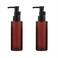 2Pcs 100ml/3.4oz Empty Frosted Glass Lotion Pump Bottle Soap Dispensers Refillable Cosmetic Containers Jars with Black Pump Top for Lotion Essential Oil Emulsion Shampoo