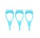 3PCS Blue Plastic 3 in 1 Eyelash Tool Makeup Upper Lower Eye Lash Mascara Shield Guard Applicator With Comb Eyelashes Curlers Shields Applicators