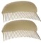 2PCS 4inch Hair Decoration Comb Sponge Foam Volume Bump it up Insert Base Styling Accessories Back Beehive Styler Increasing Tool (Beige)