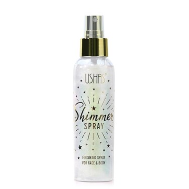 USHAS Body Glitter Spray 3.72 fl.oz - Temporary Body Shimmer Spray for Face, Hair, Clothing, Long Lasting Quick-Drying Shiny for Music Festival Rave (02)