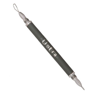 Professional Travel 2-in-1 Blackhead Remover and Comedone Extractor Tool with Pimple Lancet for Blemish and Acne Control, Surgical Steel, Safe on Nose, Face, Chin and Body