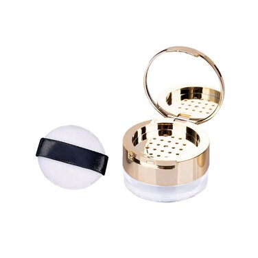 8 Gram Empty Makeup Powder Container with Puff Mini Loose Powder Compact Case Plastic Face Powder Box Refillable Powder Bottle Cosmetic Jars