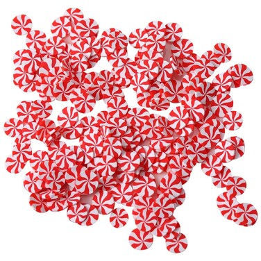 100g 5mm Polymer Clay Peppermint Candies Faux Peppermint Candy Sprinkles Fake Christmas Candy Sprinkles Xmas Polymer Clay Slices Nail Slime Charms Red and White