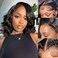 Bob Wig Human Hair 13x6 HD Lace Front Wig Glueless Wigs Human Hair Pre Plucked Short Bob Lace Front Human Hair Wigs for Black Women 12 inch