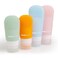 Travel Size Bottles set, Toiletries Containers, TSA approved, 3.2oz and 2.0oz, Leak Proof Squeezable Silicone Tubes, Easy Refillable, Custom Labels for Shampoo Conditioner, 4 pack