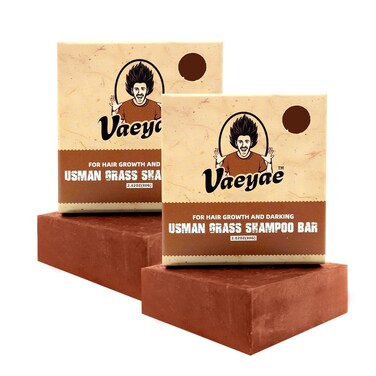 Usman Grass Black Shampoo Bar For Thinning &amp; Darking, Usma Grass Plant Gray Hair Loss Reverse Products, For Dry and Rough Hair, Solid Conditioner Soap For Men and Women Hair Growth 2pcs