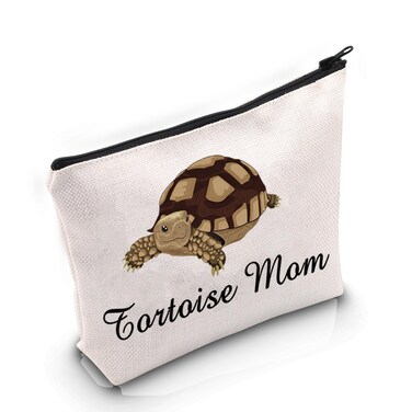 VAMSII Turtle Lover Gift Tortoise Mom Makeup Bag Pet Reptile Cosmetic Bag Tortoise Owner Merch (Tortoise Mom M)