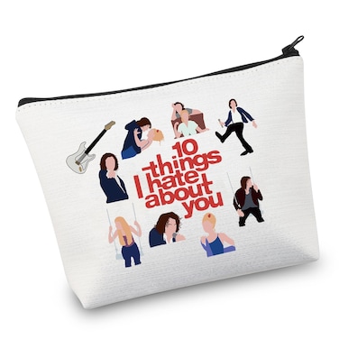 VAMSII 10 Things I Hate About You Movie Inspired Gift Romantic Movie Cosmetic Bag 90s Romantic Comedy Gift (IHateAboutYouBag)