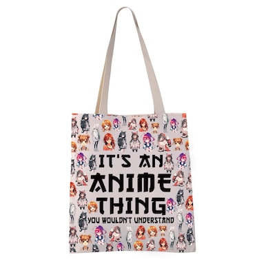 VAMSII Anime Girl Tote Bag Amine Inspired Gift Anime Cosplay Merchandise Gift Anime Kawaii Tote Bag