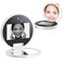 UV Camera for Sunscreen Test UV Mirror Sunscreen Camera, 3.8 Inch Rechargeable 2X Magnifying Vanity Mirror with Light Handheld Double-Sided Pocket Mirror for Skin Protection(White)