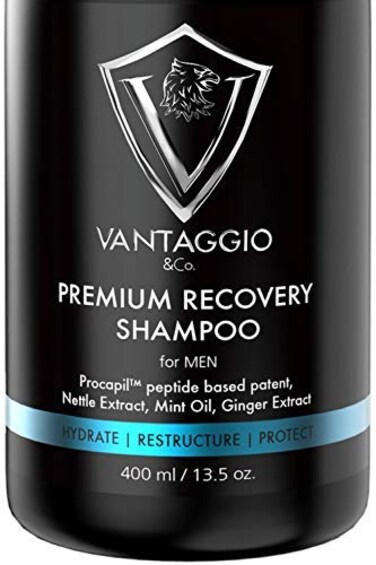 Vantaggio Hair Loss Shampoo for Men &ndash; Boosts Hair Growth and Thickening &ndash; DHT Blocker Fights Thinning and Alopecia &ndash; PROCAPIL Formula with Castor Oil and Dead Sea Salt