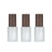3PCS 30ml/1oz Empty Refillable Clear Frosted Glass Bottle Pump Dispenser Travel Cosmetic Makeup Lotion Container Storage Vial Jar with Bamboo Lid for Essential Oil Cream Shampoo Body Wash
