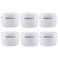 6 PCS 100 ml /3.3 oz Empty White Silver Edge Plastic Cosmetic Jars Cream Jars with Inner Liner and Dome Lids Refillable Travel Makeup Face Cream Lotion Lip Balm Bottles Sample Containers Storage Pot