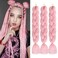 Pink Braiding Hair Extensions Synthetic Braid for Crochet Box Twist Hair for Women 24Inches 100g/bundle(3 Bundles/Pack,Pink)