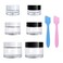 Travel Size Containers for Toiletries, 3 Size 0.17/0.5/1 OZ Small Cosmetic Jars for Makeup Face Creams Moisturizer Lotion, with 2 Pieces Mini Spatulas for Gift (6 Pieces)
