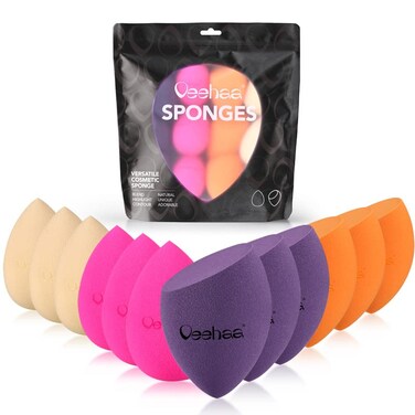 12PCS Makeup Sponge Set, Latex Free Makeup Blender for foundation, Makeup Sponges egg shaped, Makeup Sponges for all areas