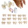 100pcs DIY 3D Nail Art Bowtie Charms Decals for Acrylic Nails, Nail Art Stickers for Women, Nail Art Stickers for Girls, Nail Art Stickers for Men, Nail Art Stickers for Acrylic Nails (Rose Gold)