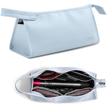 Veki PU Leather Travel Case for Airwrap Styler, Portable Travel Storage Bag for Shark Flexstyle Air Styling &amp; Drying System, Waterproof Carrying Case Organizer Airwrap Styler and Attachments